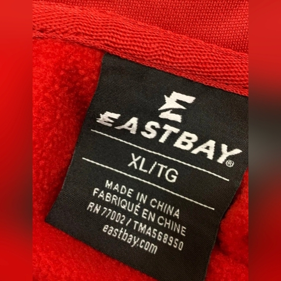 Eastbay Sportswear Temptech Fleece Hoodie Sweater Size XL NWT MSRP $50 - Picture 3 of 6